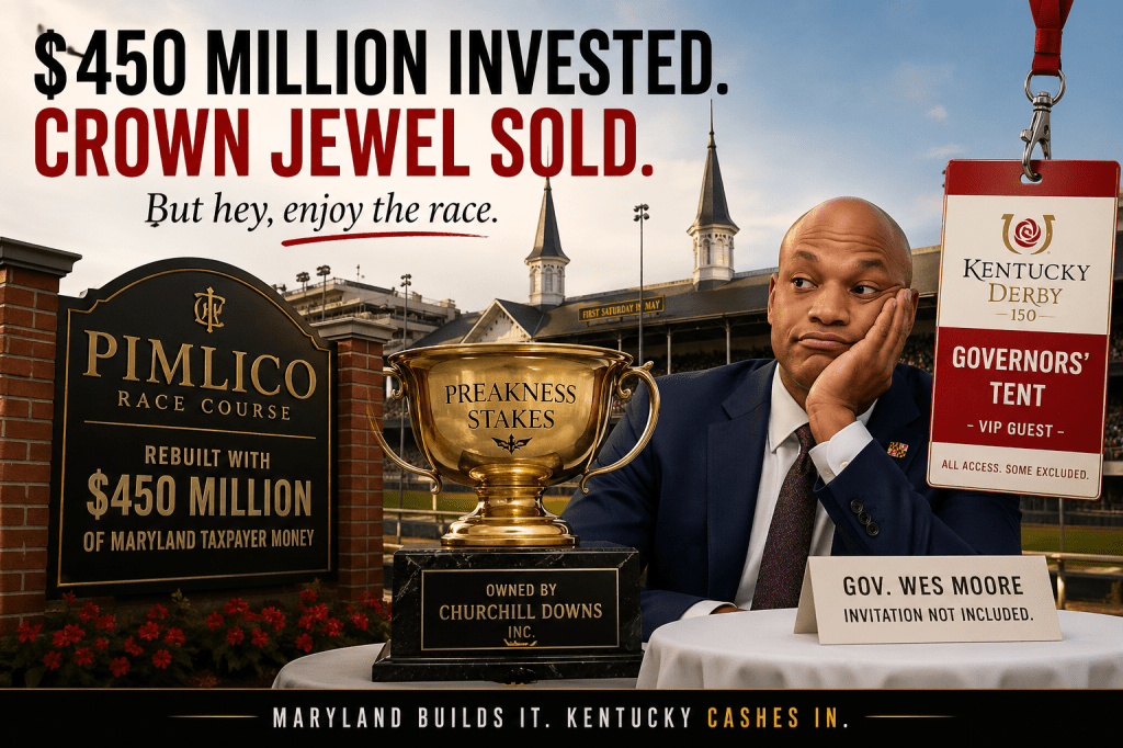 Maryland Spent $450 Million. Churchill Downs Bought the Crown Jewel. Moore Wasn’t Invited.