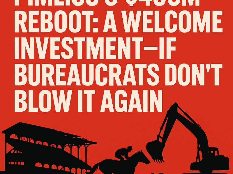 Pimlico’s $400M Reboot: A Welcome Investment—If Bureaucrats Don’t Blow It&nbsp;Again