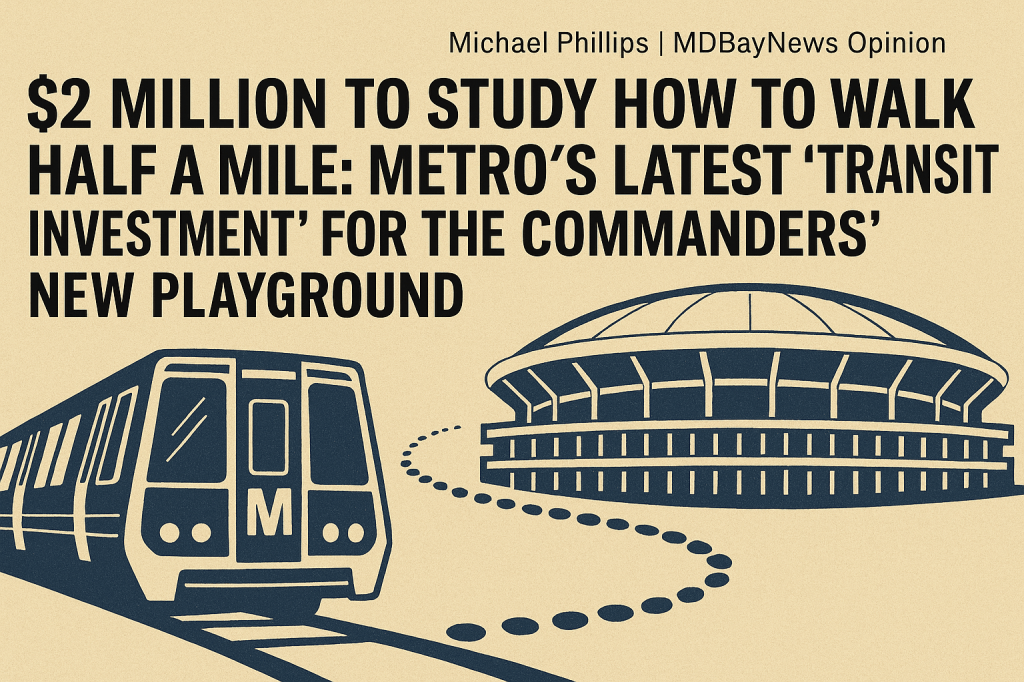 $2 Million to Study How to Walk Half a Mile: Metro’s Latest “Transit Investment” for the Commanders’ New&nbsp;Playground