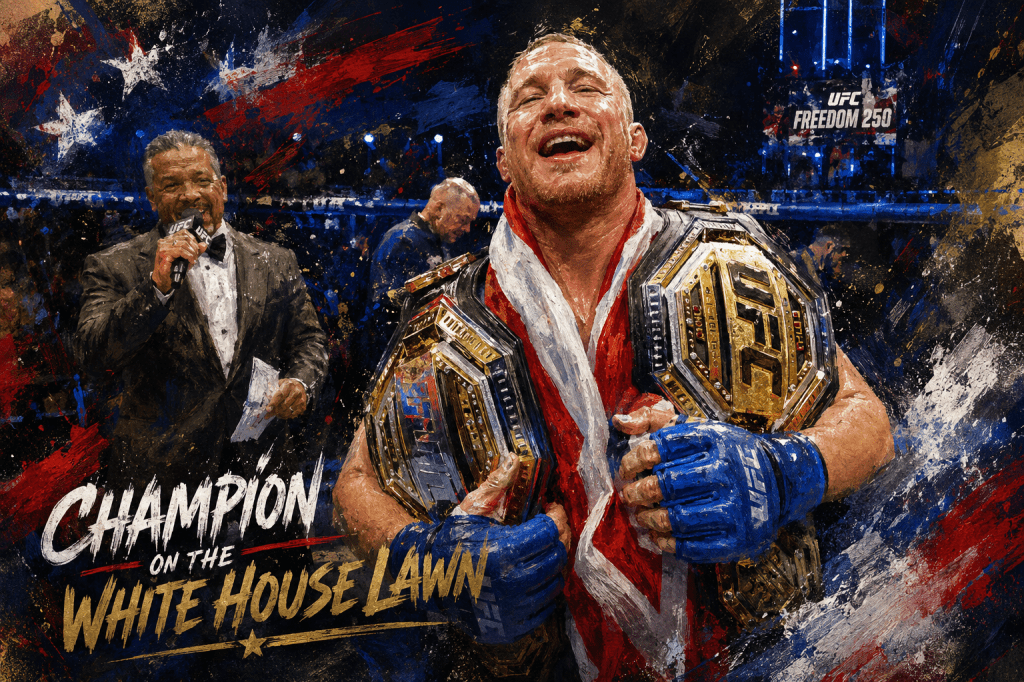 Stars, Stripes, and a Stunner: America’s 250th Ends With Gaethje Champion on the White House&nbsp;Lawn