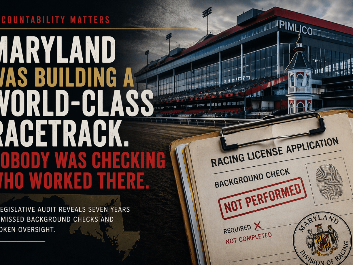 Maryland Was Building a World-Class Racetrack. Nobody Was Checking Who Worked&nbsp;There.